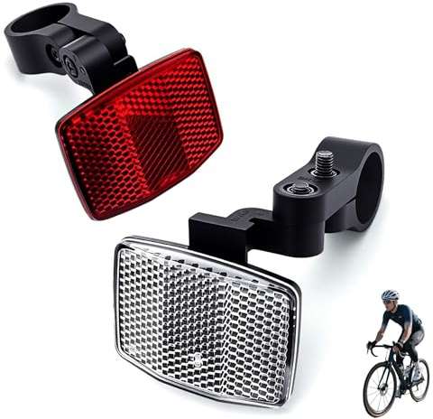 Gicctyble Fahrrad Reflektoren Vorne und Hinten, Reflektoren Fahrrad Kinder, 1 STK Reflektoren Vorne+1 STK Hinten, Rückstrahler Fahrrad Mountainbike Motorrad E-Bike