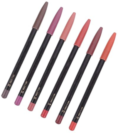 SHERCHPRY 6piezas Delineador De Labios Perfilador Labios Essence Lápiz Labial Para Mujer Resistente Al Agua Sudor