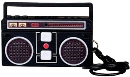 Modischer Retro-Radio-Schlüsselanhänger, Tasche, zum Aufhängen, nostalgischer Tape-Recorder, Anhänger, Handwerk, kleiner Lautsprecher, Schlüsselanhänger, Mädchen, tragbarer Sound-Recorder