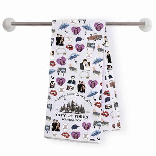 Geschirrtuch inspiriert vom Film Edward Cullen & Bella Swan Fans, Geschenk, Film-Charakter-Fan, Geschirrtuch, Einweihungsgeschenk (Rain-KT UK)