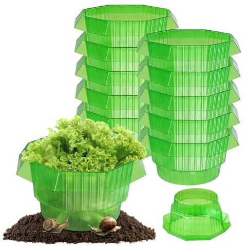 Zalava Schneckenkragen 10 Stück, Schneckenschutz Hochbeet, Wiederverwendbarer Schneckenschutzring aus Kunststoff, natürliche Schneckensperre Schneckenzaun Schneckenabwehr zum Schutz von Salat und Kohl