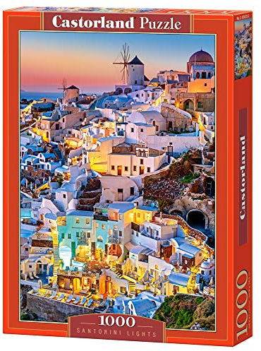 Castorland C-103522-2 Santorini Lights 1000 Piece Jigsaw Santorin Puzzle, bunt
