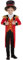 SMIFFYS Costume da presentatore, rosso, con giacca, camicia finta, pantaloni e cappello