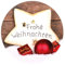 Weihnachtsaufkleber rund Frohe Weihnachten Stern 30 mm 100 Stück auf Rolle
