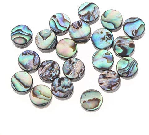 EXCEART 20 Stück Abalone Muschel Perlen Lose Abstandsperlen für DIY Handwerk Armband Halskette Ohrring Anhänger Schmuck Herstellung Handwerk Versorgung 8Mm