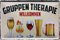schilderkreis24 - Blechschilder Lustiger Spruch: “Gruppen Therapie” – Alkohol Deko Schild für Bar Theke Pub oder Küche Geschenkidee 20x30 cm