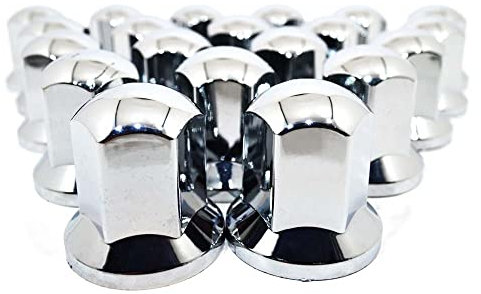 Easy Link Lot de 40 cache-écrous de roue en plastique chromé SW33 Court pour camion remorque