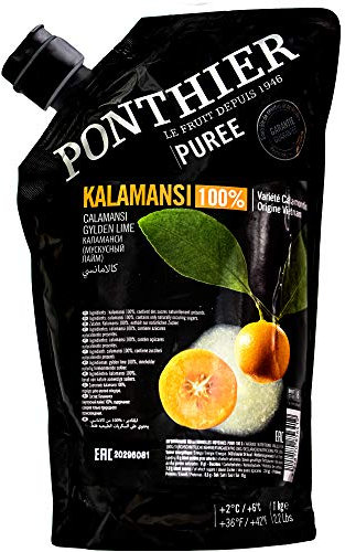 Food-United KALAMANSI PÜREE Zitrus-Frucht-Püree von Ponthier 4x 1KG für Calamansi-Smoothie-Mousse-Sorbet-Tee-Jogurt-Saft-Müsli mit ausgewählten Früchten höchster Qualität