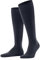 FALKE Men's Airport M Kh Wool Cotton Long Plain 1 Pair Knee-High Socks, Blue Dark Melange 6688, 5.5-6.5