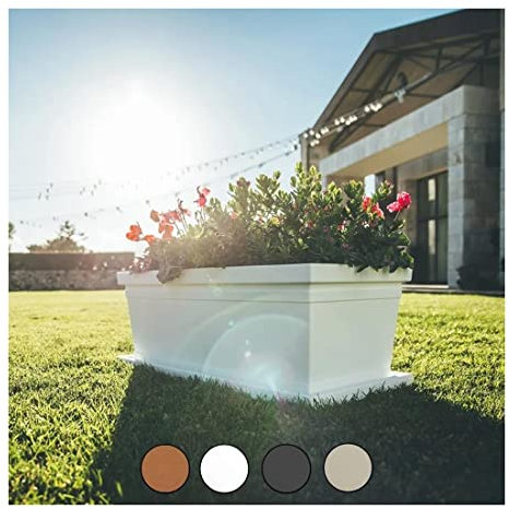 Monacis Fioriera Liscia Rettangolare Rome 100 cm Color Terracotta