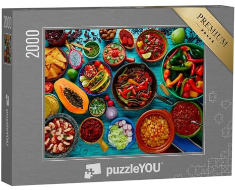 puzzleYOU: Puzzle 2000 Teile „Mexikanisches Essen“ – aus der Puzzle-Kollektion Essen und Trinken, Mexikanisches Essen