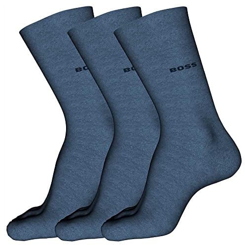 BOSS Herren 3P RS Uni Colors CC Mittelhohe Socken aus Baumwoll-Mix im Dreier-Pack