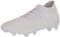 adidas Botas de f tbol unisex Precisacy.3 sin cordones Firm G Shoes, Blanco/Blanco/Negro (sin cord n), 10 US Women/9 US Men