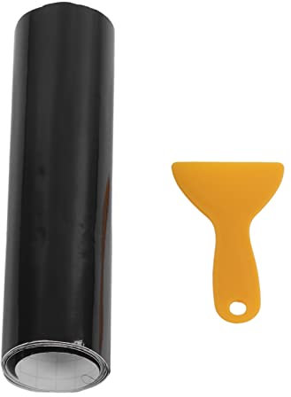 Akozon Sun Strip, 140x20cm Auto Van Windschutzscheibe Sun Strip Gloss Black Universal PVC Windschutzscheibenaufkleber Sonnenschutzfolie für PKW LKW, SUV, Van