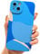 YKCZL Compatible with iPhone 13 Mini Case 5.4 Inch, Cute Painted Art Full Camera Lens Protective Slim Soft Shockproof Aesthetic Phone Cover Case for Women Girl-Dark Blue
