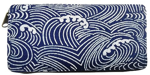 PANASIAM Portemonnaie Geometrix | Geldbörse aus Baumwolle | 2 Größen | Geldbeutel Purse Wallet | vegan & fair, Ocean, 20x10cm