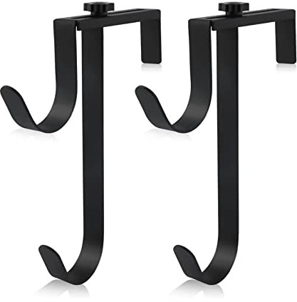 maxant Fence Hooks 2 Pcs, Over Door Hooks Plant Hange 8 inches Stainless Steel Hanging Basket Bracket for Hanging Plants, Planters, Bird Feeders, Lights, Pool Tools