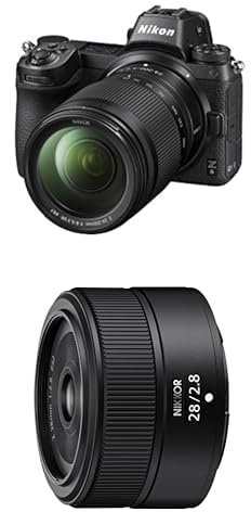 Nikon Z 6II + Objectif Z 24-200 f/4-6,3 VR, Appareil Photo Numérique Hybride Plein Format + Objectif NIKKOR Z 28mm f/2.8 pour Hybride Z JMA105DA Noir
