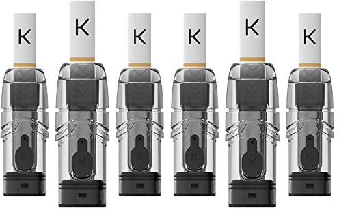 Ensemble combiné de pièces de rechange KIWI, 2 paquets de 3 Pod de remplacement pour cigarette électronique officielle Kiwi, transparent (Clear White), sans e-liquide