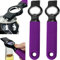 DUNLAGUE 2-Pack Soda Can Opener and Beer Bottle Opener Bartender with Good Grip Silicone Handle, Pop Top Can Tab Opener for Long Nails, Bottle Opener for Arthritic Hand and Seniors, Purple