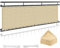 Balkonabdeckung 90 x 850 cm UV-Schutz 100% Privatsphäre Schattiernetz Balkonschutz mit Ösen und Kordel für Balkongeländer Terrasse, Creme Farben