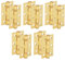 HANDLEZONE® Door Hinges 5 Pairs 76mm / 3 inch Ball Bearing, with Screws - Satin Brass