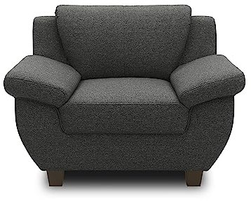 DOMO. collection Sessel Panama, Polstersessel, Einzelsessel, Sofa Garnitur, 3-2-1 Sessel, 91 x 108 x 80 cm (TxBxH), anthrazit