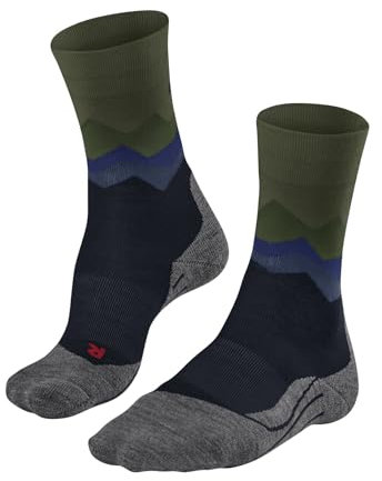 FALKE Herren Wandersocken TK2 Explore M So Wolle Funktionsmaterial antiblasen dick 1 Paar, Blau Space Blue 6116 Crest-O, 39-41