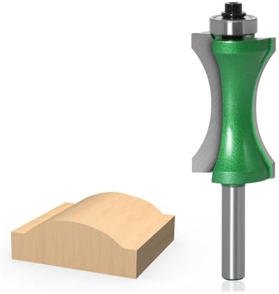 1 Stück Bullnose-Fräser, 8 mm Schaft, halbrunder Holzfräser, Hartmetall, zwei Flöten, Holzbearbeitungswerkzeuge, Fräser