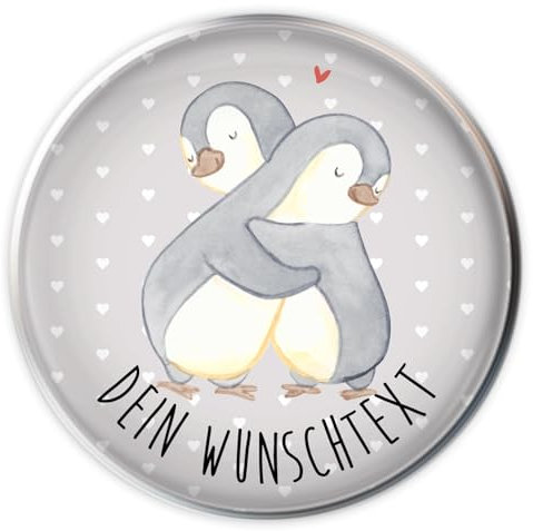 Mr. & Mrs. Panda Personalisierter Waschbecken Stöpsel Pinguine Kuscheln - Personalisierte Geschenke, Personalisierung, Waschbeckenstöpsel mit Motiv, Mitbringsel, Freundin, Abfluss Stopfen