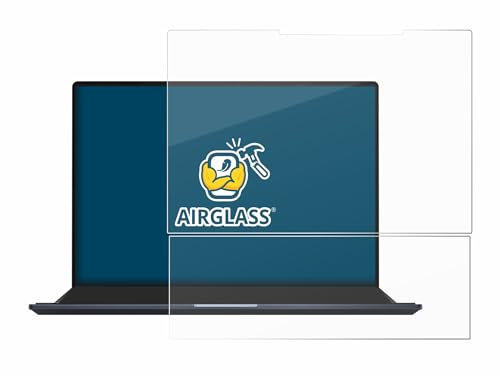 BROTECT Schutzglas für ASUS ZenBook Pro 14 Duo OLED UX8402 Schutzfolie Made in Germany Panzer Folie Glas Displayschutz [ 9H, Anti-Fingerprint]