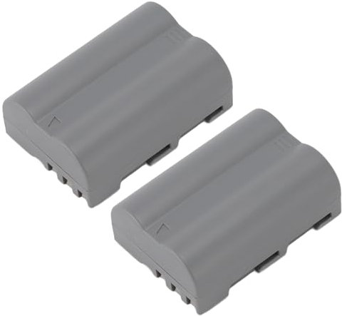 Remplacement de Batterie D'appareil Photo 2 Pièces, Batteries au Lithium 2750 MAh 7,4 V, Batterie en EL3E Haute Performance pour Appareils Photo Nikon D50 D70 D70s D80 D90 D100