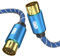 EMK Cable DIN MIDI 5Pins MIDI a MIDI Cable de instrumentos MIDI Cable Teclado Macho a Macho MIDI in-Out 5Pin DIN MIDI Cordón Para órgano electrónico, mezclador, piano, Tambor electrónico (1,5 metro)
