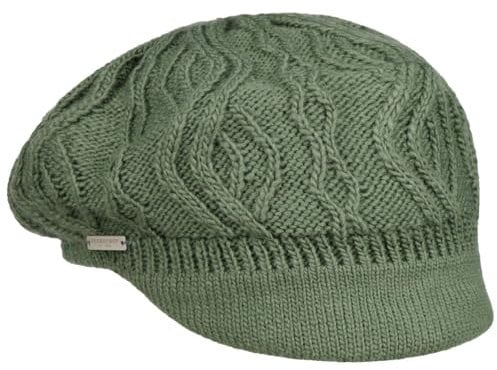 Seeberger Annelie Knit Newsboy Cap Women -, grün, 6 7/8/7 5/8