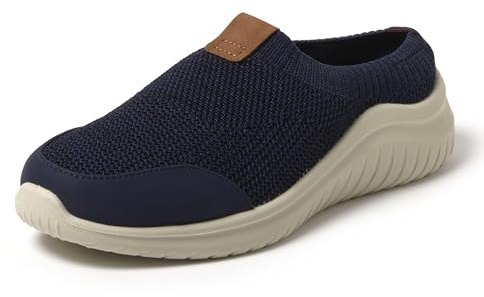 Dearfoams Women's Gracie Sport Knit Clog, Navy, 8