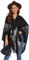 colornial Eleganter Damen-Schal-Cape mit Vorderseite Offener Weicher Poncho, Geeignet für Frühling, Herbst und Winter (Schwarz)
