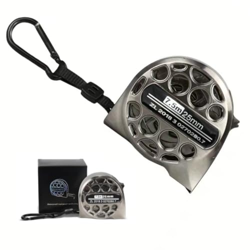 Bamyli 7.5M/25ft Tape Measure, Metal Tape Measure, Retractable Hollow Measuring Tape, Corrosion Resistant Steel Tape for Industrial and Home Use