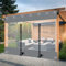 Rideaux d'extérieur en PVC transparent avec œillets et fermeture éclair - Bâche imperméable pour porche, tonnelle, abris auto, jardin, 2 x 3 m