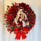 Holy Family Wreath Decorations, Heilige Familie Kranz Dekorationen, LED Weihnachtskranz mit Lichtern, Beleuchtete Krippe Weihnachten Tür Dekorationen Weihnachtskranz (A)