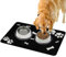 Tapis De Nourriture Pour Chien Tapis De Gamelle Absorbant Pour Les Sols Tapis De Nourriture Pour Chien Chat Animal De Compagnie Tapis D'alimentation Pour Chiens Et Gamelles Antidérapant (40*60cm Noir)