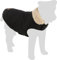Flamingo Bonnie Hundemantel Schwarz – Größe A: 30 cm, B: 31-32 cm, C: 46-49 cm, Warm und Bequem, Ideal für Chihuahua, Malteser, Yorkshire Terrier und Zwergpudel