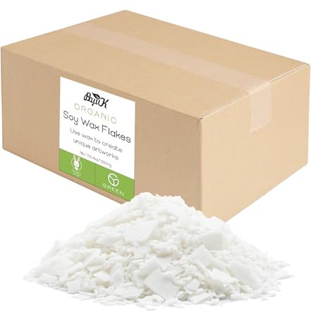BOYUJK Sojawachs flocken für Kerzen 5KG, Premium Natürlich Kerzenwachs, 100% Sojawachs für die Kerzenherstellung aus biologischem Anbau, ohne Zusatzstoffe, Harmlos und Rein