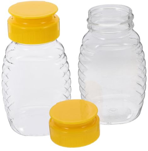 Alipis 2piezas Botella Para Miel Expresible Tarro De Miel Dispensador De Vacío