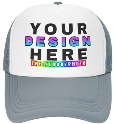 DQHXTK personalisiert Cap personalisierte Baseballkappe mit Foto/Logo/Text Cap selbst gestalten Trucker-Caps für Männer & Frauen in großen Mengen