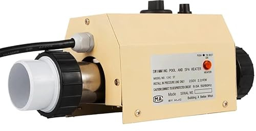 AIRYSSFU Chauffe-piscines, Thermostat de Chauffe-Eau électrique 3KW for Bain de Spa de Baignoire de Piscine for Le Bain à remous de Massage(1600W)