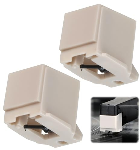 2 Pack ATN3600L Replacement Needle for Victrola Record Player - Diamond Victrola Needle Replacement for Audio-Technica AT-LP60 AT-LP60X, Crosley, Sony, ION Turntable (White)