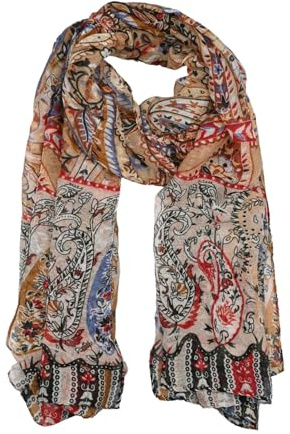 LUMBERJACK Sciarpa da Donna Morbida in Viscosa, Fantasia Paisley, Elegante e Calda, Con Scatola Regalo