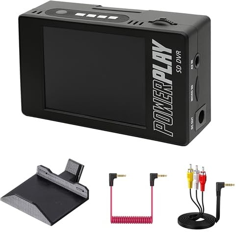 PowerPlay - Grabadora de video DVR actualizada, captura y grabación de video a 60 fps para videocámara sin cinta, VHS, 8 mm, Hi8, mini reproductor DV, convertidor analógico AV/RCA a digital