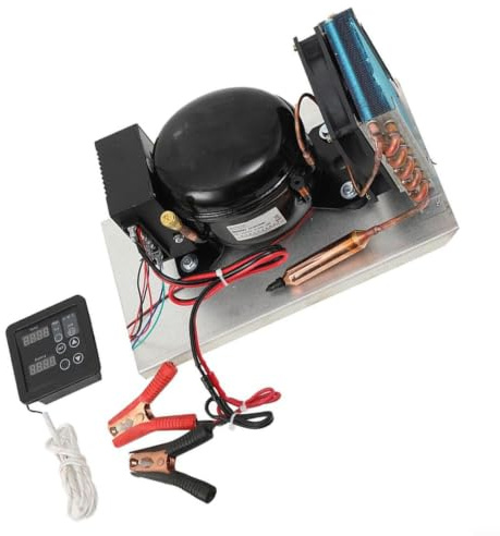 Helilyco BD25HC Compresseur de réfrigérateur DC 12-24 V, unité de refroidissement par air avec contrôleur, moteur silencieux pour applications marines pour applications automobiles