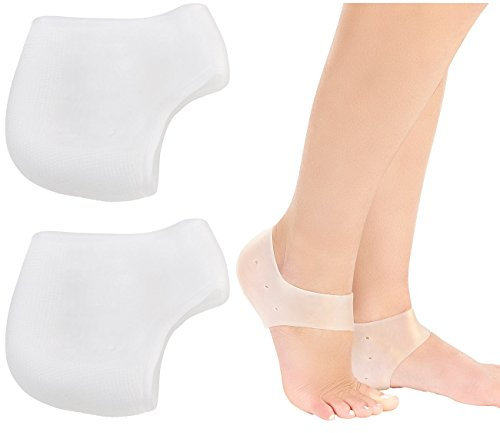 newgen medicals Gelsocken: Silikon-Fersensocken für trockene, rissige Fersen und Fissuren, 1 Paar (Gel-Fersenschutz)